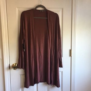 Long sleeve cardigan light burgundy